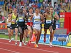 Mo Farah moves to the front in the 2 miles, 2012 Samsung Diamond League, Birmingham.